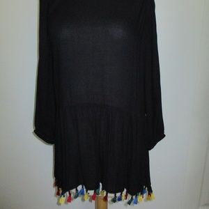 Pleione Nordstrom Women's BOHO Fringe Long Sleeve